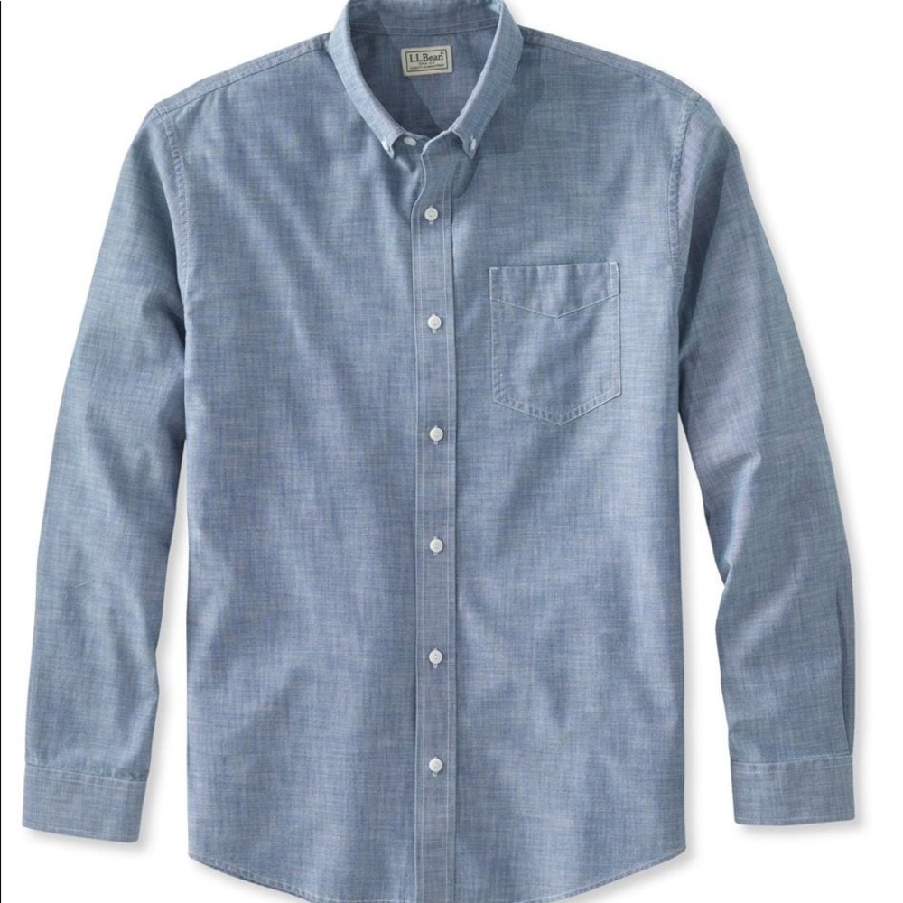 L.L. Bean Men's Easy-Care Chambray Shirt